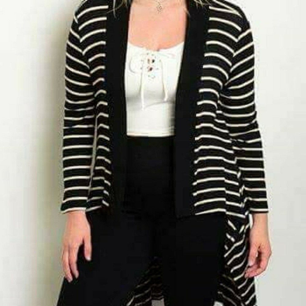 New Plus Stripe Sweater 1x 2x 3x